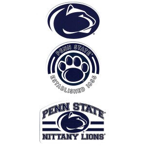 Penn State decal 3 pack: Athletic Logo, Paw, Penn State Nittany Lions